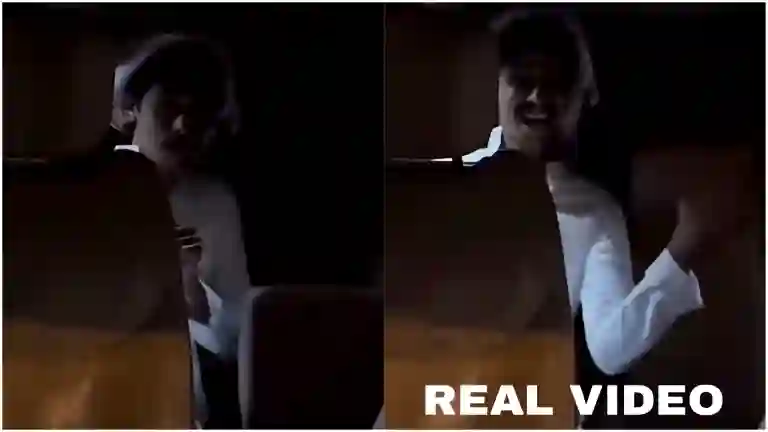 Rear middle seat of a car rising upward while passengers cheer inside, captured from the viral Saudi TikTok clip